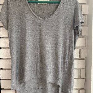 ZARA Grey Cropped Tee in Size Small